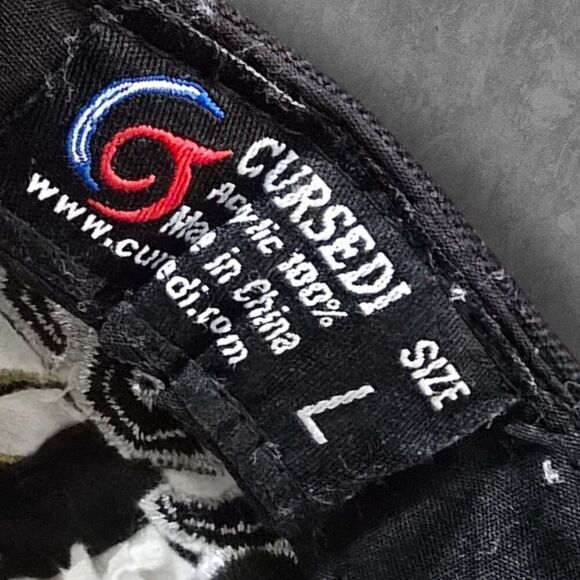 Vintage Y2K Cursedi Streetwear Fitted Embroidered Dragon Baseball Cap New York B - Picture 6 of 6